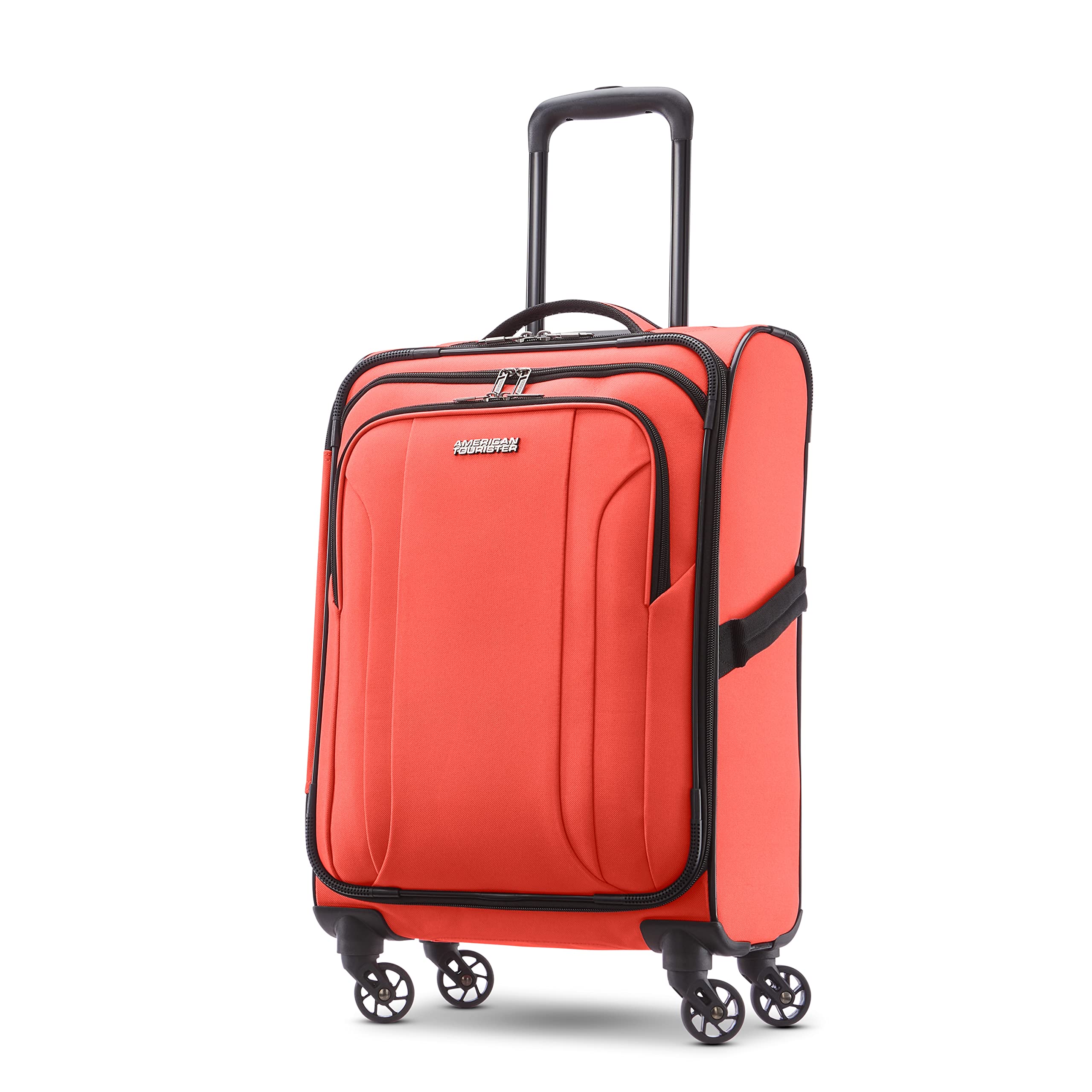 American Tourister 4 Piece Softside Luggage Set, Red 