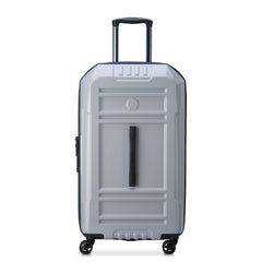 DELSEY Paris Rempart Hardside Expandable Luggage Trunk with Spinner Wheels (Checked Medium Trunk 26 Inch)