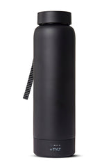 TYLT Charger Bottle | Rechargeable Portable Power Bank and Wireless Charger, Double Layered Vacuum Insulated Stainless Steel Smart Water Bottle, 24oz