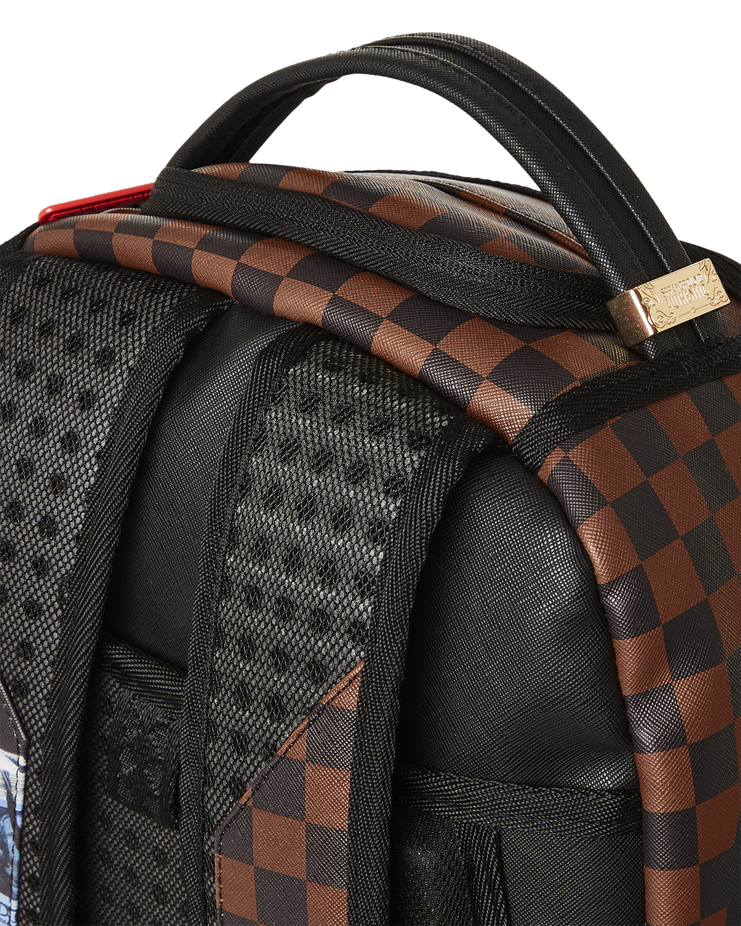 Sprayground rubber clearance checkered logo backpack