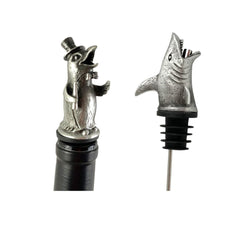 Happy Hour Animal Head Pourer - Shark & Penguin 2-Pack