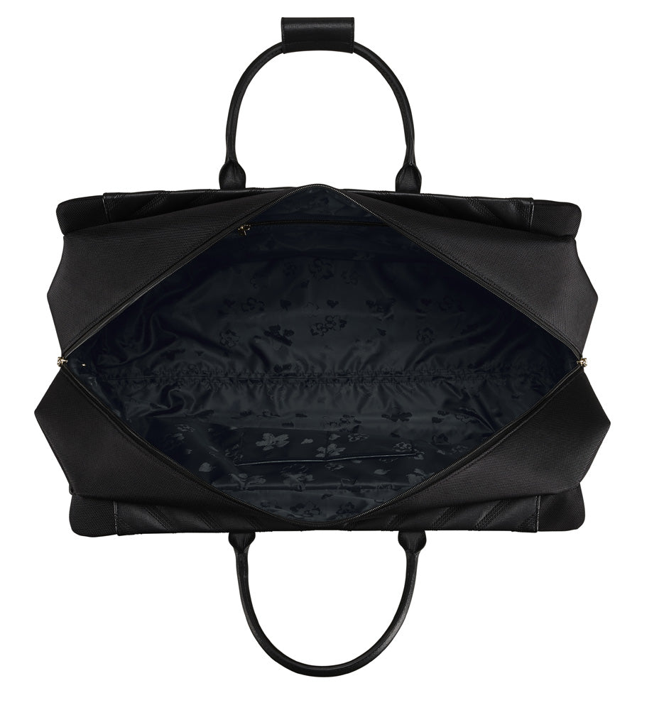Ted Baker Albany Eco Softside Lightweight Fashion Spinner Luggage Suitcase  (Large Duffle, Black)