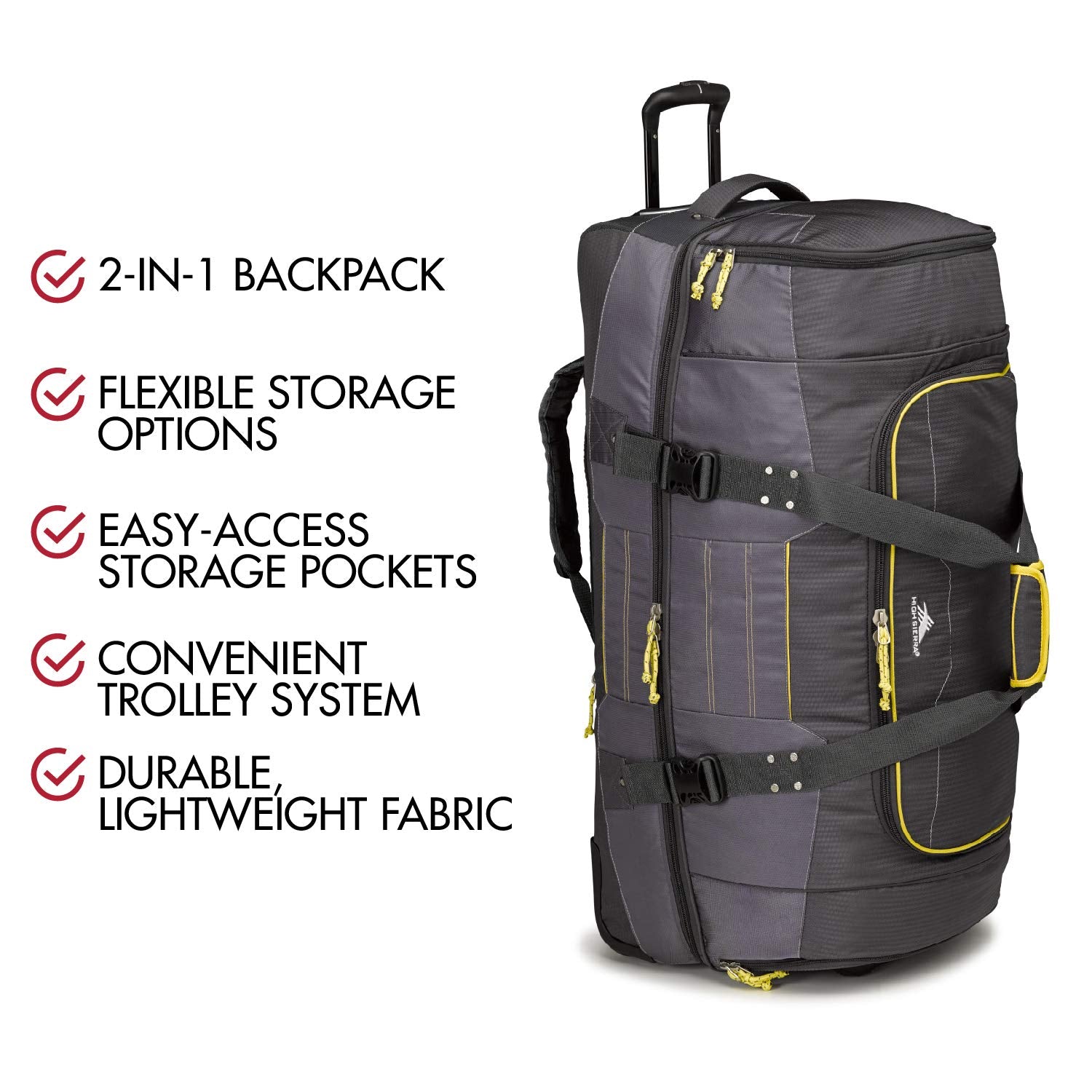 High Sierra Ultimate Access 2.0 Drop Bottom 36 2 Wheel Wheeled Duffel Luggage Online