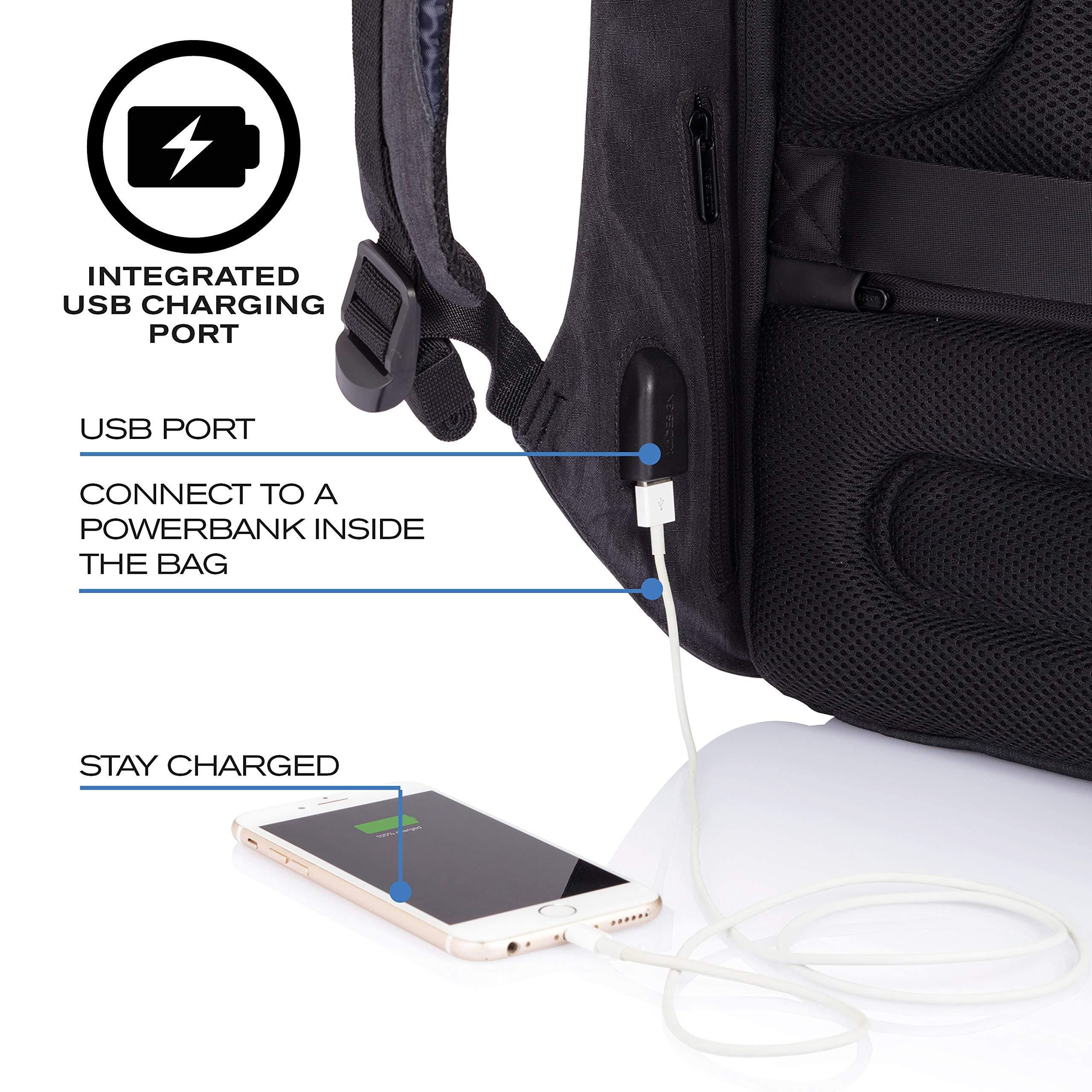 XD Design Bobby Compact Anti-Theft Laptop USB Backpack (Unisex Bag) (Navy)