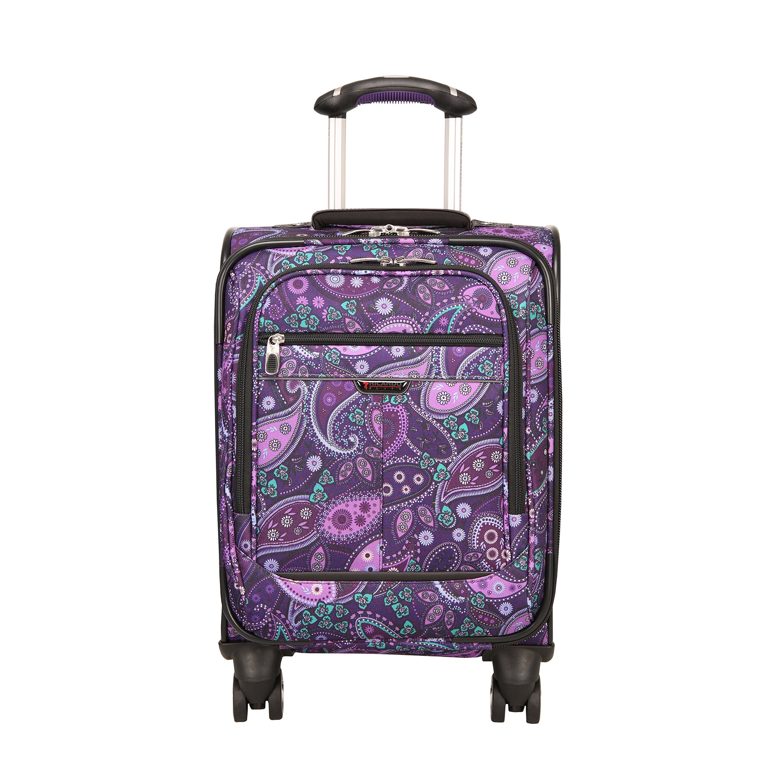 Purple cheap paisley luggage