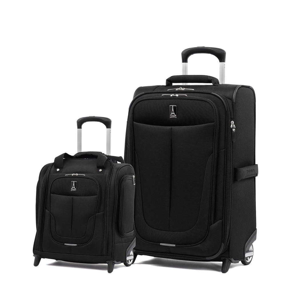 Travelpro Skypro Lightweight Airline Size Carry On Luggage Trolley Suitcase - Midnight Black
