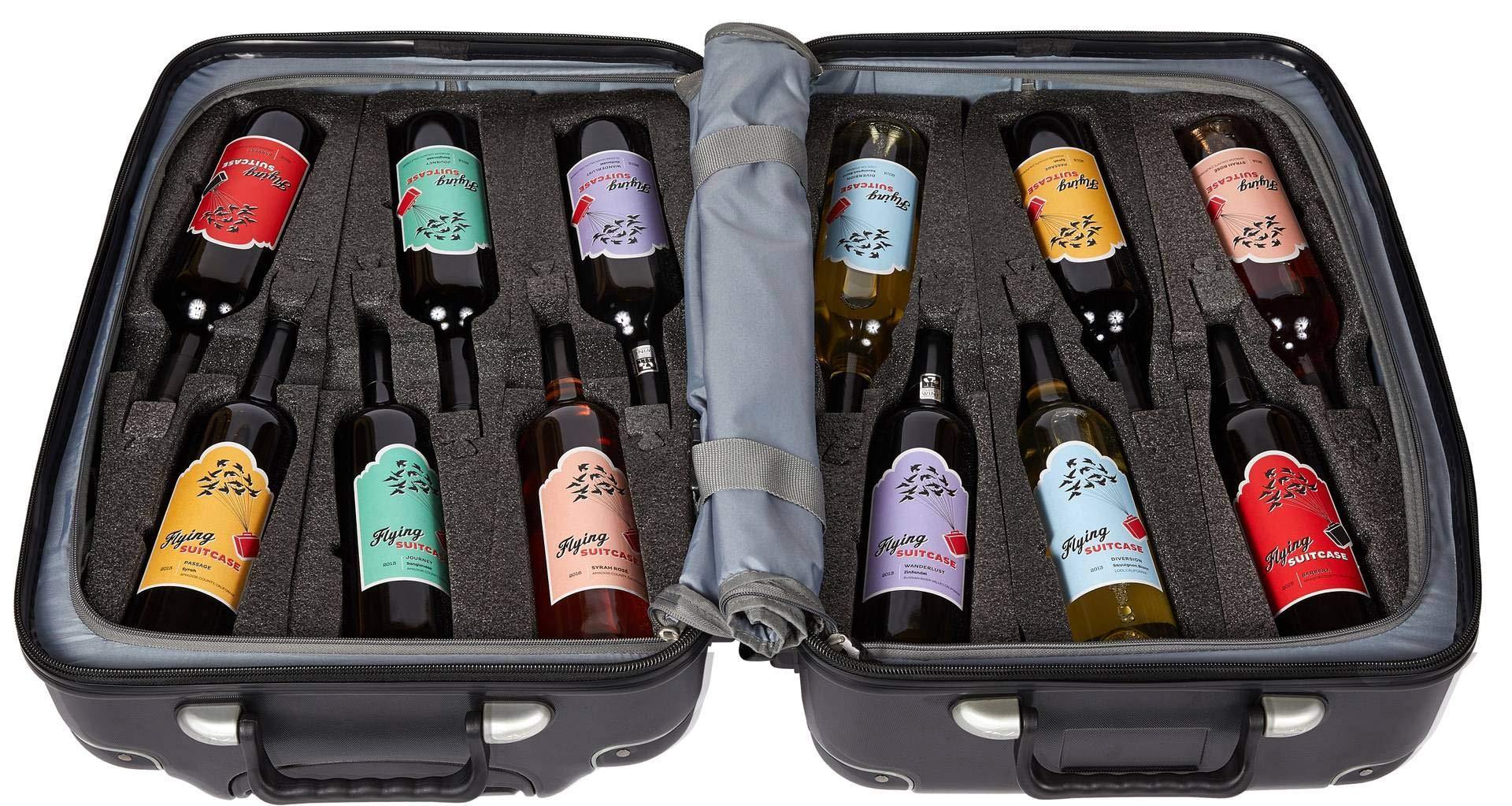 VinGardeValise from FlyWithWine Universal Travel Wine Suitcase,12 Bottle  Grande 05, Airplane Wine Carrier Luggage,10 Year Manufacturer's Warranty