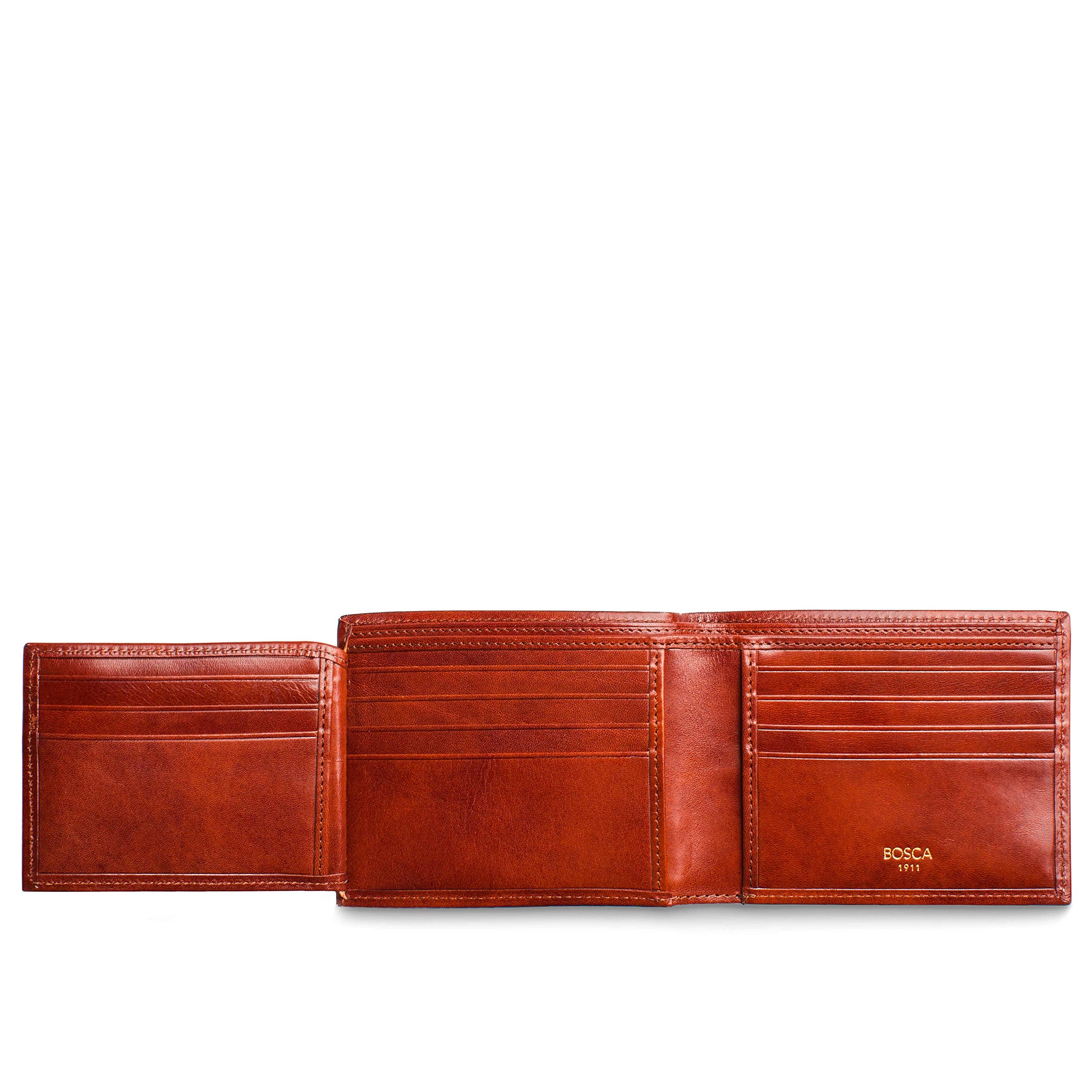 Bosca 8 Pocket Deluxe Executive Wallet Old Leather - Cognac