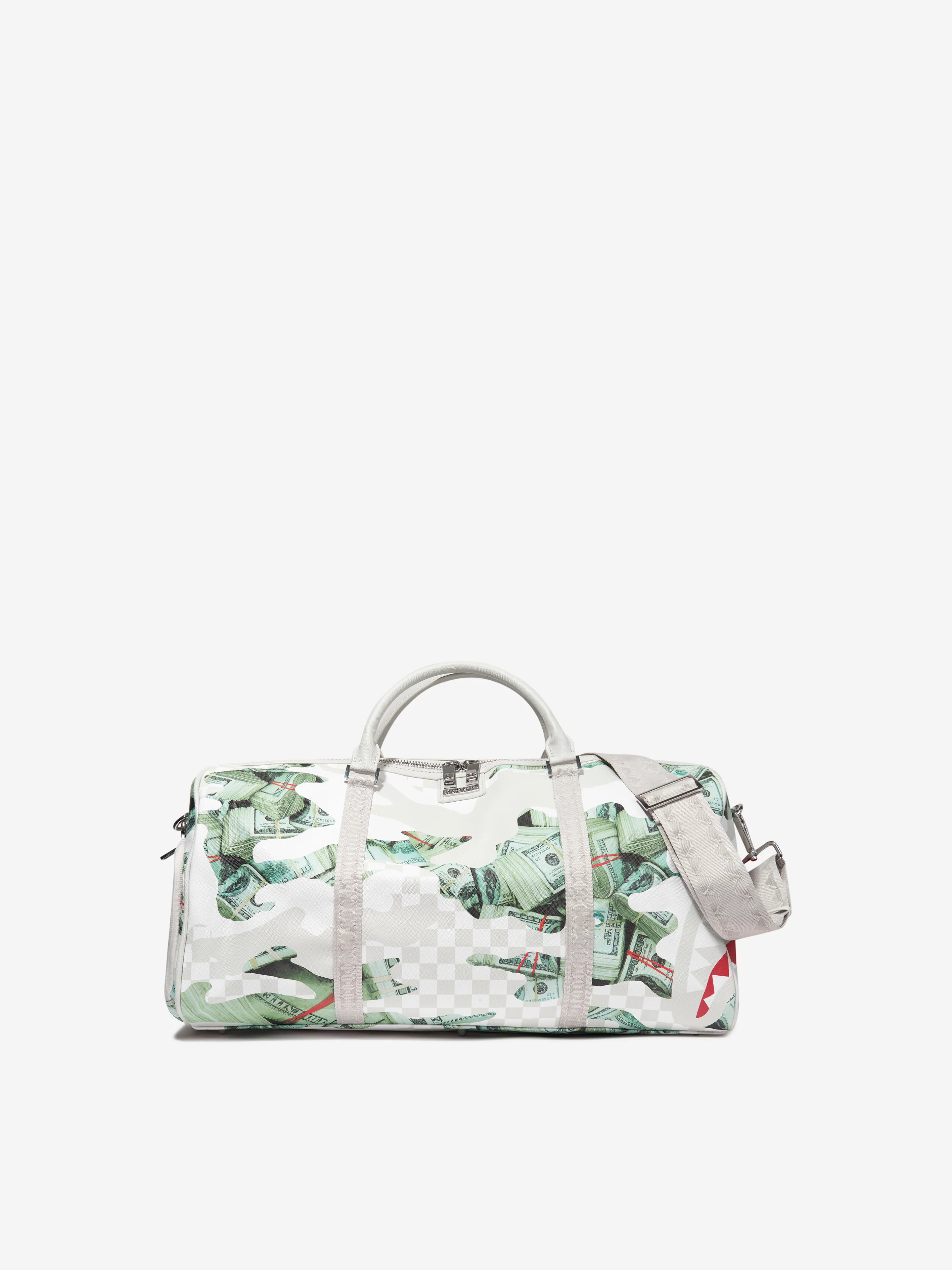 Sprayground Moneygram Powder White Duffel Bag