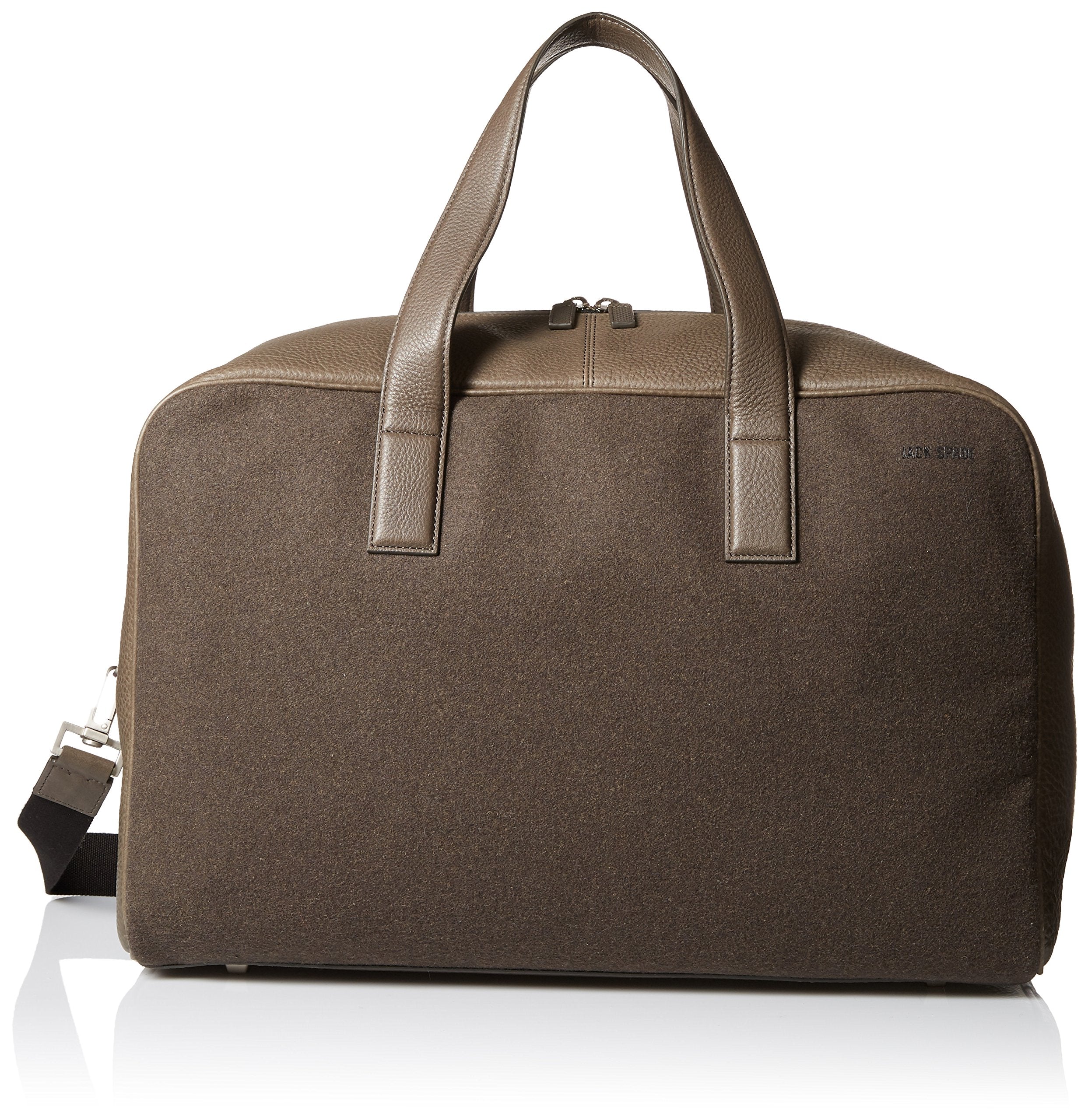 Jack Spade Men s Kahn Wool Leather Overnight Bag Luggage Online