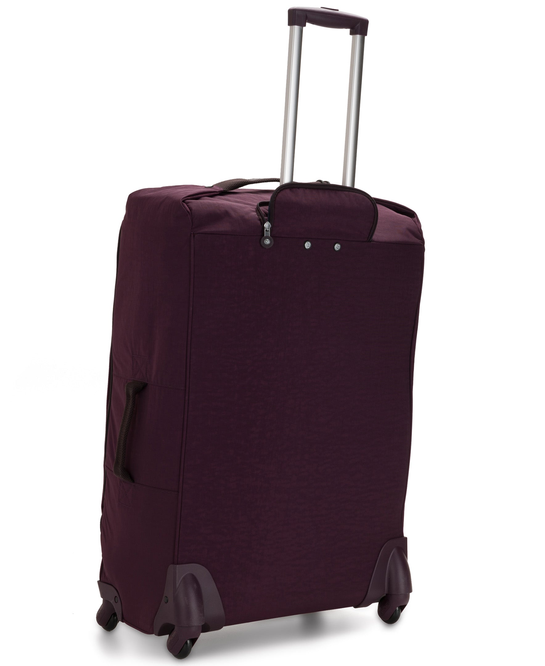 Round Dark Purple Polyester Luggage Trolley Bag, For Travelling, Size:  15x18x23 Inch