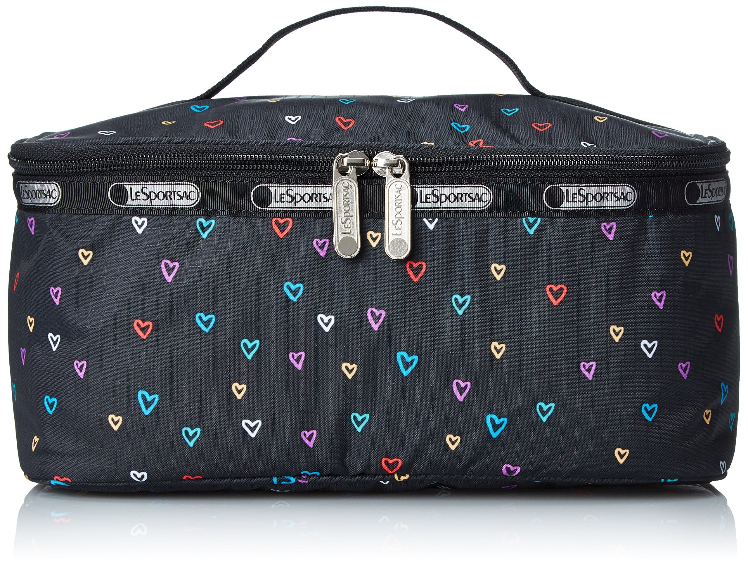 LeSportsac Large Rectangular Train Case Cosmetic Bag - Love Drops