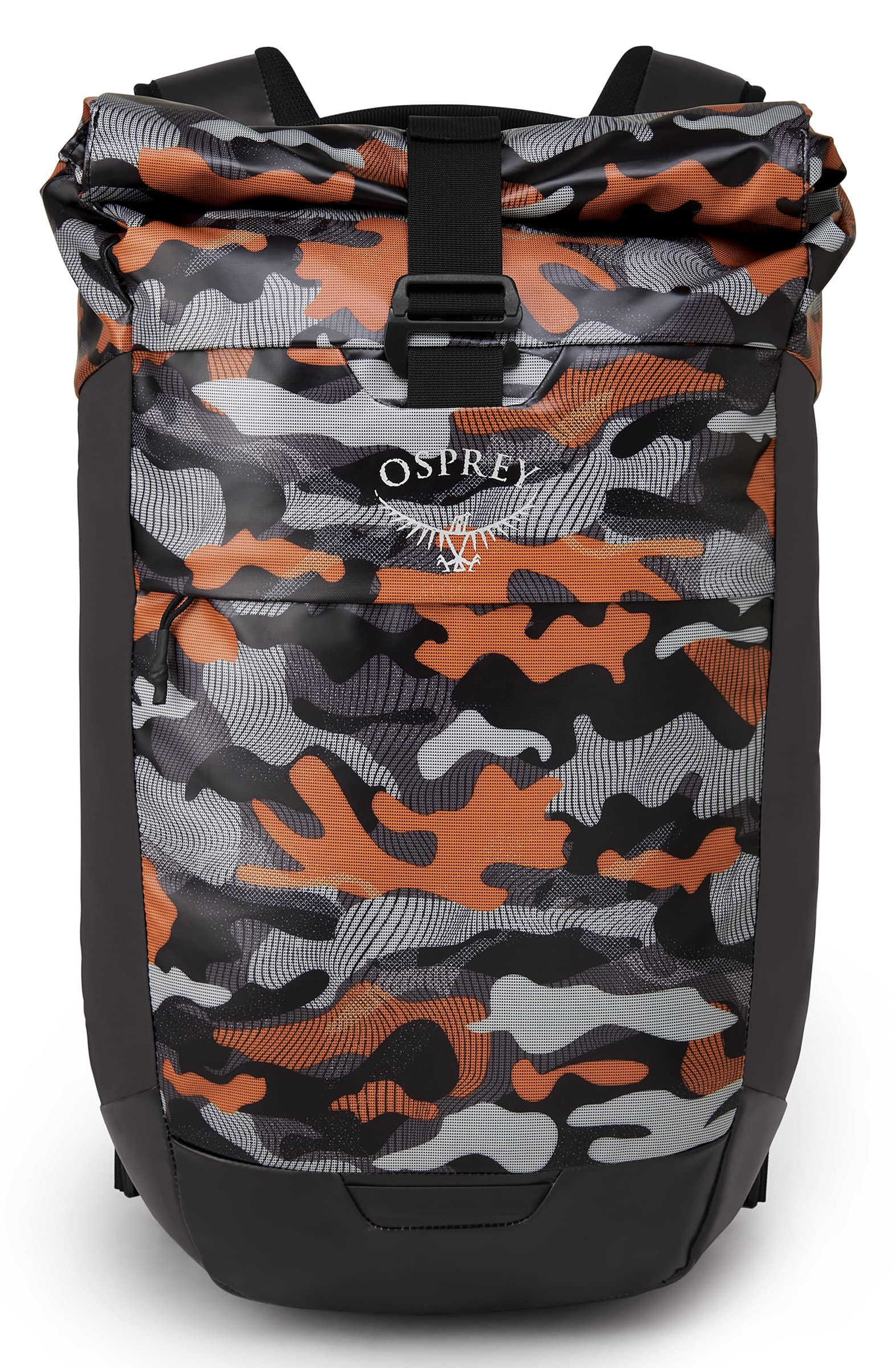 Osprey Packs Transporter Roll Top Laptop Backpack - Black/Orange Camo