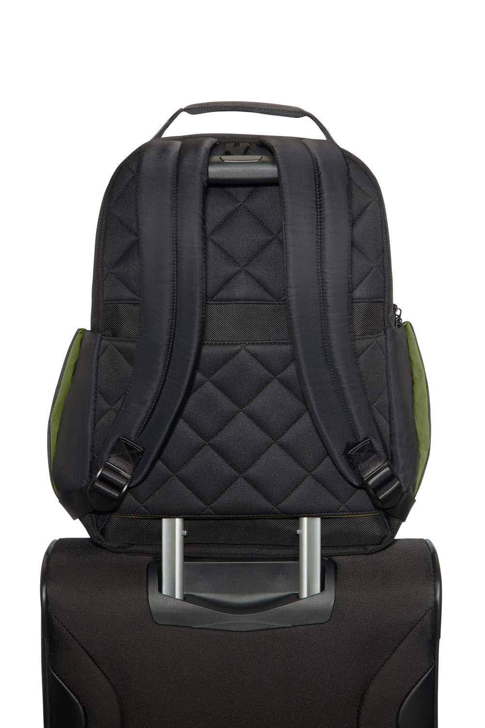 Samsonite Pro‐DLX Travel Gray Bag Backpack w/ Leather Bottom | eBay