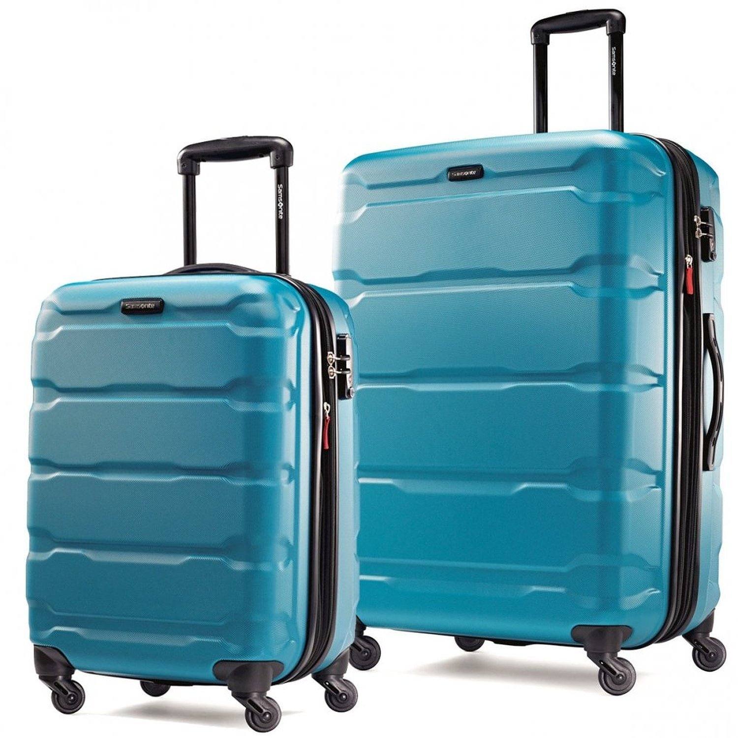 Nonstop New York 3 Piece Set (20 24 28) 4-Wheel Luggage Set + 2 Packing Cubes, Teal