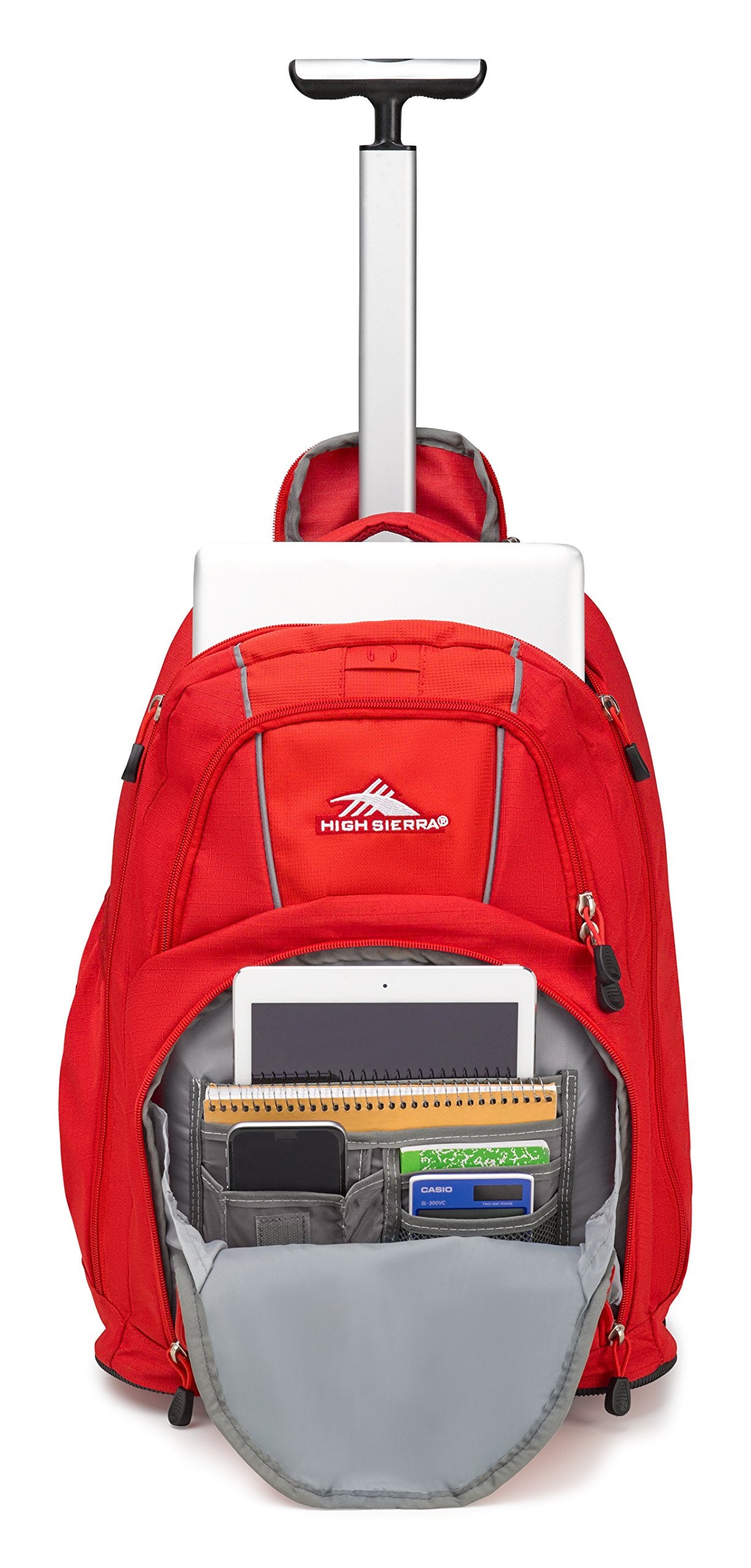 High sierra clearance freewheel rolling backpack